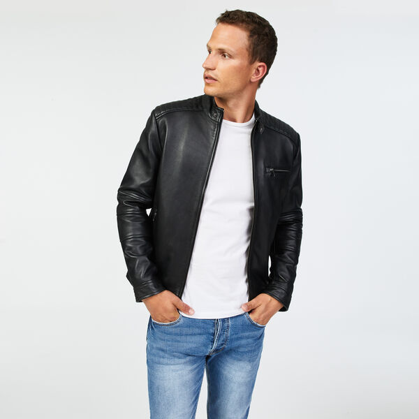 Blackheath Leather Jacket, Black, hi-res